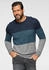 Man's World Rundhalspullover mehrfarbig blau petrol grau