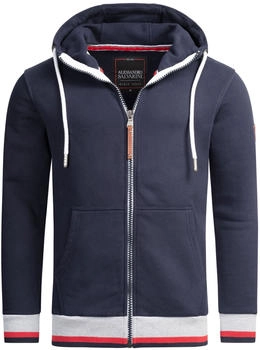 Alessandro Salvarini Sweatjacke ASRevellio gro&szlig;er Kapuze navy
