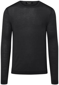 Maerz Strickpullover gerippten Abschlüssen schwarz
