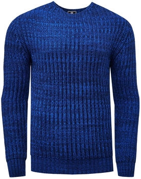Rusty Neal Pullover im modischen Strick-Design blau