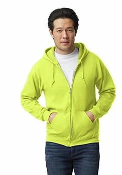 Gildan Fleece Zip Hoodie Sweatshirt G18600 sicherheitsgrün