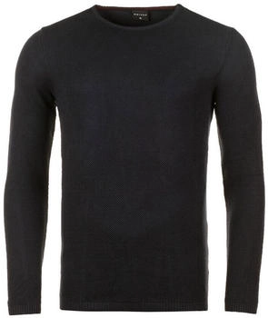 WOTEGA Strickfleece-Pullover Structured Crew Neck Sweater Pete nachtblau 193924