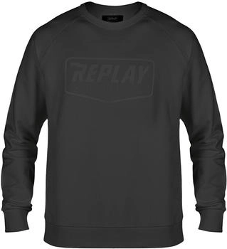 Replay Logo Sweater schwarz