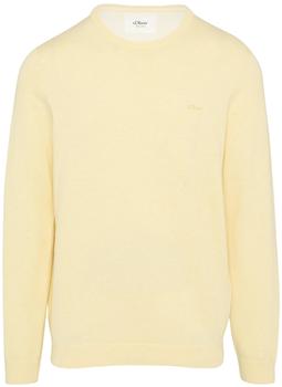 S.Oliver Strickpullover regular fit reine Baumwolle hellgelb