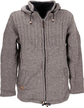 Guru-Shop Strickjacke Wolljacke Nepaljacke braun Modell