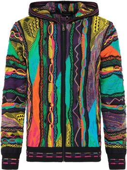 Carlo Colucci Strickjacke Kapuze schwarz