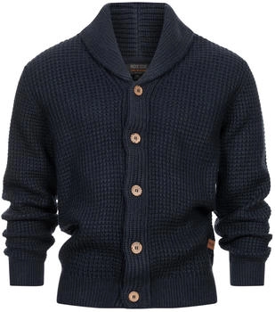 Indicode Stickjacke 'Brandox' dunkelblau