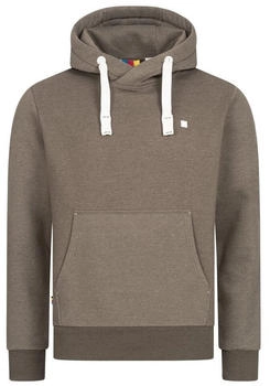 Deproc Kapuzensweatshirt LinusCMYK II MEN weiche Fleecejacke braun