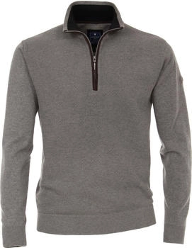 Redmond Troyer Sweatshirt Reißverschluss grau schwarz