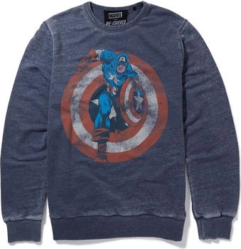 Recovered Sweatshirt Marvel Captain America coolem Print blau blue M