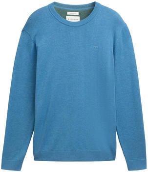 Tom Tailor Strickpullover Rundhalsausschnitt ocean blue melange