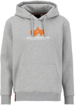 Alpha Industries Basic Rubber Hoodie grau meliert