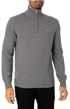 GANT Casual Cotton Halfzip Pullover dark grey melange