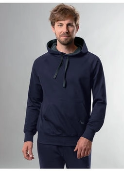 Trigema Kapuzensweatshirt aus Biobaumwolle navy