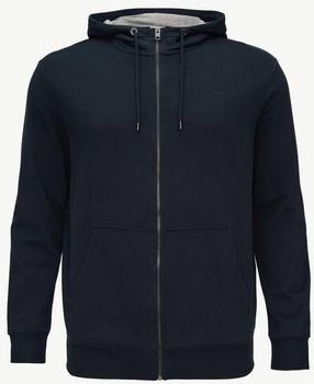 S.Oliver Sweatshirt-Jacke Kapuze und Logo blau 2156010 5978