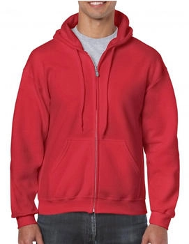 Gildan Heavyweight Full Zip Hooded Sweat 18600 rot