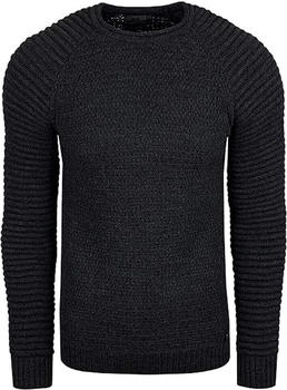 Rusty Neal Pullover Grobstrick-Design schwarz 2XL