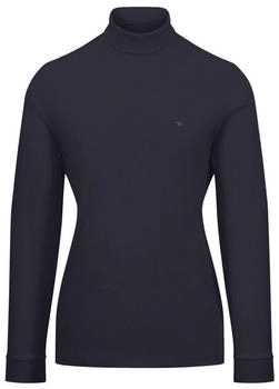 Fynch-Hatton Rollkragenshirt Logo-Bestickung navy
