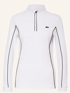 Lacoste Tennissweatshirt Slim Fit Quarter-Zip weiß Lacoste Tennissweatshirt Slim Fit Quarter-Zip weiß
