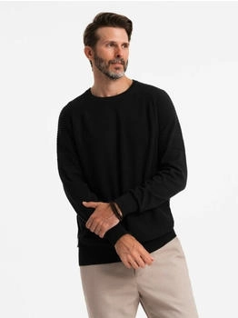 Ombre Rundhalspullover schwarz