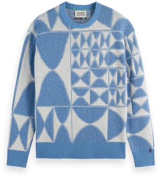 Scotch & Soda Strickpullover gerippte Abschlüsse hellblau