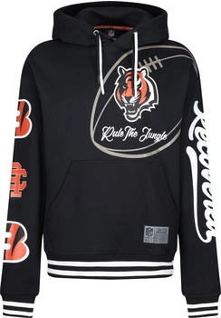 Recovered Kapuzenpullover 'NFL Bengals Rule The Jungle' schwarz