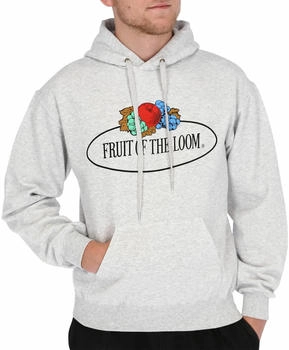 Fruit of the Loom Kapuzensweatshirt Vintage-Logo graumeliert