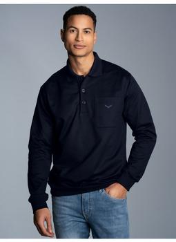 Trigema Langarm Polo Sweat-Qualität