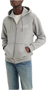 Levi's Relaxed Graphic Sweatshirt Reißverschluss poster logo mid heather grey