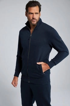 JP 1880 Fleecejacke Sweatjacke Stehkragen dunkel marine