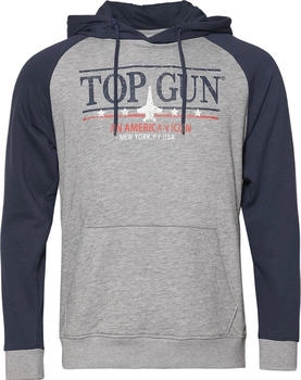 TOP GUN Hoodie TG24037 grau-meliert navy