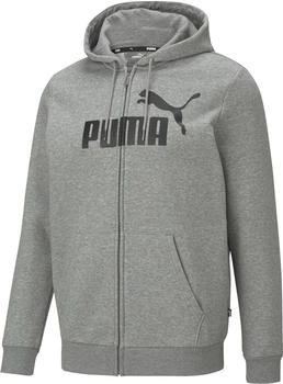 Puma Ess Big Logo Fleece-Kapuzenjacke gray heather