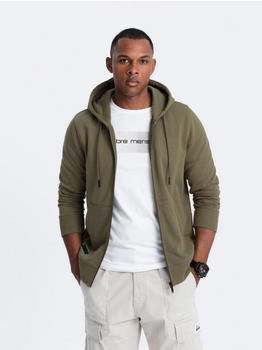 Ombre Kapuzensweatjacke olivgrün