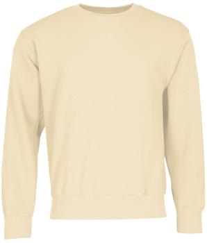 Fruit of the Loom Sweatshirt angesetzten Ärmeln natur