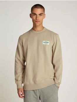 Tommy Hilfiger Monotype Label Rundhalsausschnitt Sweatshirt beige