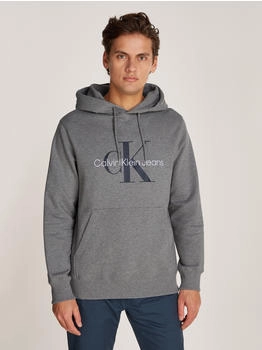 Calvin Klein Seasonal Monologo Regular Hoodie grau meliert