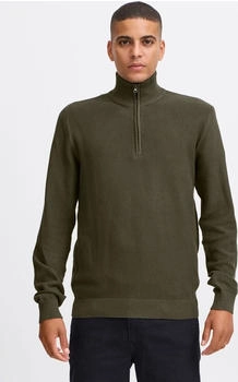 Blend Strickpullover Troyer Feinstrick 100% baumwolle regular fit