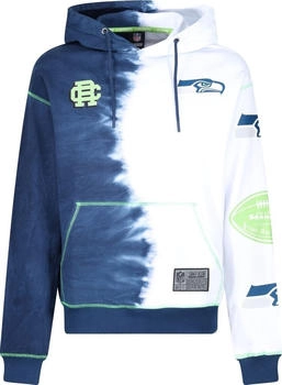 Recovered Ink Dye Effect Hoody dunkelblau weiß