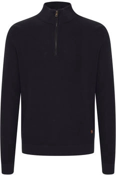 Blend Troyer Feinstrick Pullover Stehkragen und Reißverschluss schwarz 194007