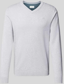 Tom Tailor Strickpullover Regular Fit reine Baumwolle hellgrau