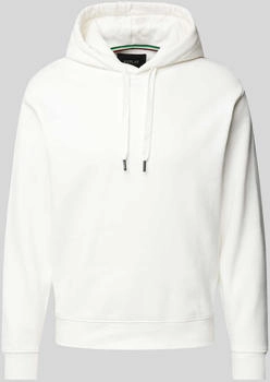 Replay Hoodie gerippte Abschlüsse offwhite
