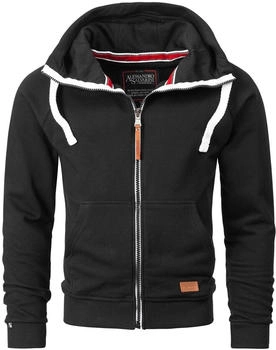 Alessandro Salvarini Sweatjacke ASRiomi bequeme Passform schwarz
