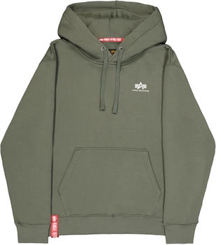 Alpha Industries Basic Small Logo Hoodie gr&uuml;n