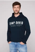 CAMP DAVID CU9999-3817-33, CAMP DAVID Basic Hoodie mit Logo Print - blue navy | M