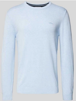 S.Oliver Strickpullover reine Baumwolle Regular Fit hellblau