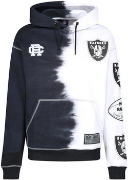 Recovered Kapuzenpullover 'NFL Raiders Ink Dye Effect On' schwarz weiß