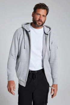JP 1880 Hoodie-Jacke grau melange