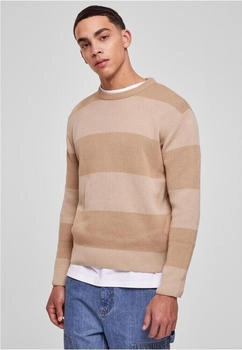 Urban Classics TB6342 Heavy Oversized Gestreifter Sweatshirt warmsand wetsand