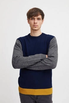 Casual Friday Strickpullover CFKarl crew Lammwolle navy 20504789