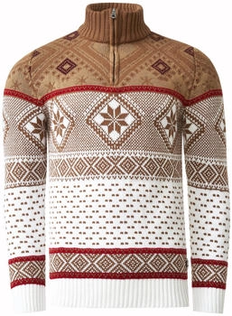 Rusty Neal Strickpullover winterlichem Muster ecru
